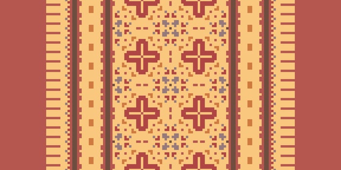 Pakistani dresses pattern Seamless Australian aboriginal pattern Motif embroidery, Pixel Ikat embroidery Design for Print vyshyvanka placemat quilt sarong sarong beach kurtis Indian motifs vector