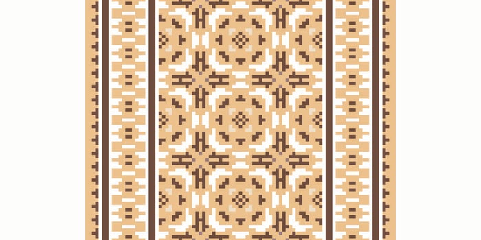 Anarkali Pattern Seamless Bandana print silk Motif embroidery, Pixel Ikat embroidery Design for Print vyshyvanka placemat quilt sarong sarong beach kurtis Indian motifs vector