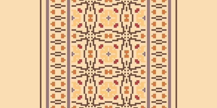 Anarkali Pattern Seamless Bandana print silk Motif embroidery, Pixel Ikat embroidery Design for Print egyptian pattern tibetan mandala bandanna vector