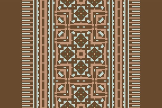 Kurta Pattern Seamless Bandana print silk Motif embroidery, Pixel Ikat embroidery Design for Print australian curtain pattern geometric pillow model kurti mughal flowers vector
