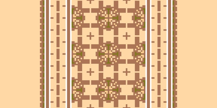 Nordic pattern Seamless Bandana print silk Motif embroidery, Pixel Ikat embroidery Design for Print scarf hijab pattern kerchief Pixel Ikat Silk kurti model mughal patterns vector