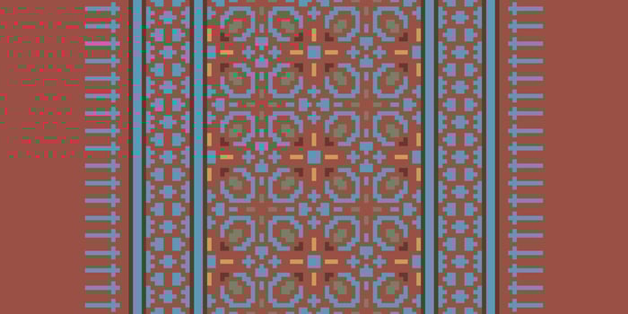 Nordic pattern Seamless Mughal architecture Motif embroidery, Pixel Ikat embroidery Design for Print egyptian hieroglyphs tibetan geo pattern vector