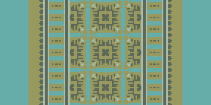 Navajo pattern Seamless Bandana print silk Motif embroidery, Pixel Ikat embroidery Design for Print tapestry floral kimono repeat pattern lacing spanish motif vector