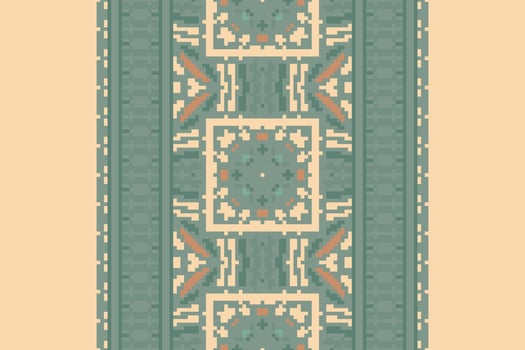Dupatta pattern Seamless Mughal architecture Motif embroidery, Pixel Ikat embroidery Design for Print kurta pattern mughal motifs tapestry pattern floral repeat vector