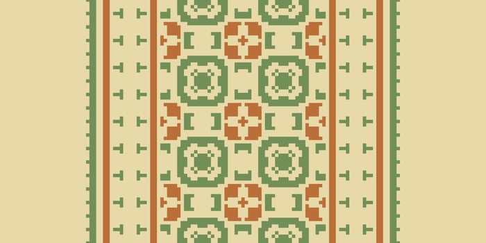 Motif folklore pattern Seamless Bandana print silk Motif embroidery, Pixel Ikat embroidery Design for Print border embroidery ancient egypt vector