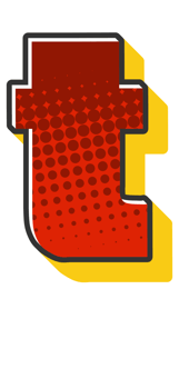 Comic Halftone Alphabet Letter and Number png
