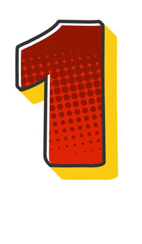 Comic Halftone Alphabet Letter and Number png