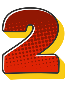 Comic Halftone Alphabet Letter and Number png
