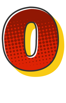 Comic Halftone Alphabet Letter and Number png