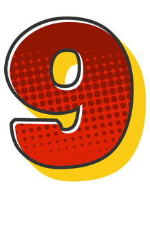 Comic Halftone Alphabet Letter and Number png