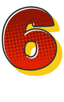 Comic Halftone Alphabet Letter and Number png