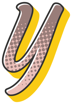 Comic Halftone Alphabet Letter and Number png
