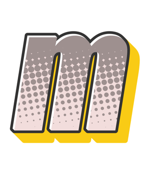 Comic Halftone Alphabet Letter and Number png