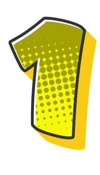 Comic Halftone Alphabet Letter and Number png