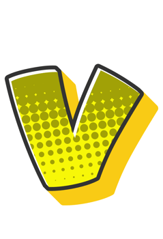 Comic Halftone Alphabet Letter and Number png