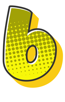 Comic Halftone Alphabet Letter and Number png