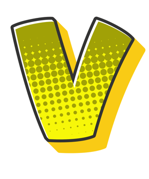 Comic Halftone Alphabet Letter and Number png