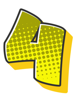 Comic Halftone Alphabet Letter and Number png