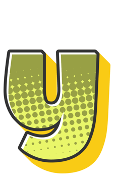 Comic Halftone Alphabet Letter and Number png