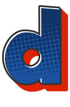 Comic Halftone Alphabet Letter and Number png