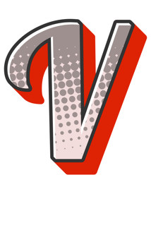 Comic Halftone Alphabet Letter and Number png