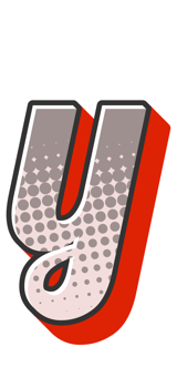 Comic Halftone Alphabet Letter and Number png