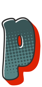 Comic Halftone Alphabet Letter and Number png