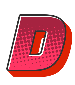 Comic Halftone Alphabet Letter and Number png
