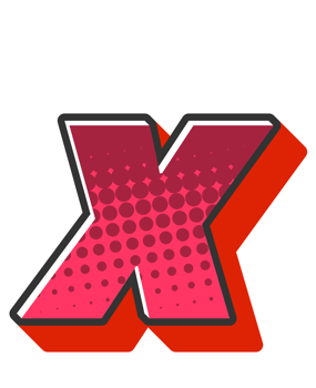 Comic Halftone Alphabet Letter and Number png