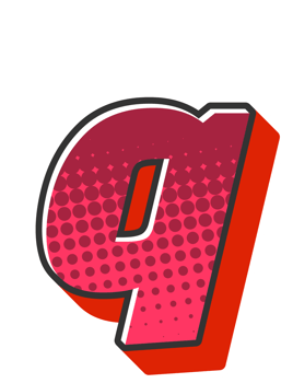 Comic Halftone Alphabet Letter and Number png