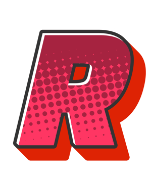 Comic Halftone Alphabet Letter and Number png