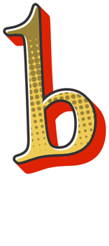 Comic Halftone Alphabet Letter and Number png