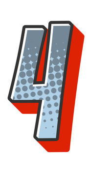 Comic Halftone Alphabet Letter and Number png