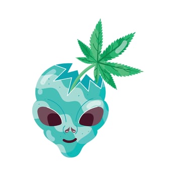 Weed Culture Flat Stickers vector
