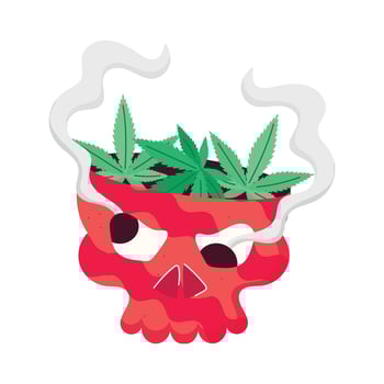 Marijuana Culture Flat Stickers vector