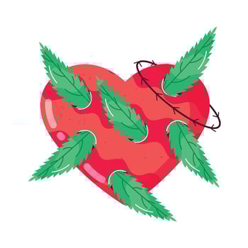 Cannabis Culture Flat Stickers vector