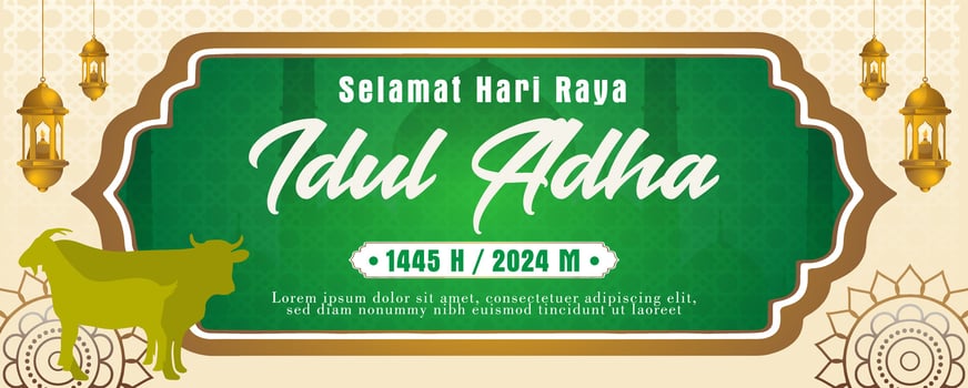 Banner Eid Al Adha Template vector