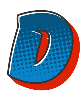 Comic Halftone Alphabet Letter and Number png