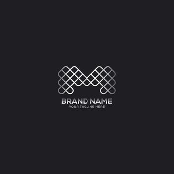 Professional M letter mark logotype template vector