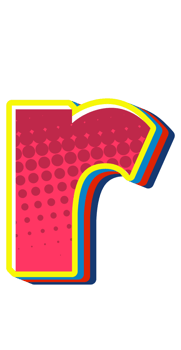 Comic Halftone Alphabet Letter and Number png