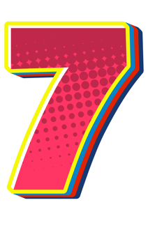 Comic Halftone Alphabet Letter and Number png