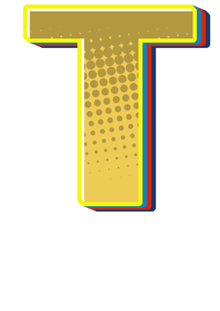 Comic Halftone Alphabet Letter and Number png