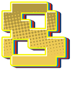 Comic Halftone Alphabet Letter and Number png