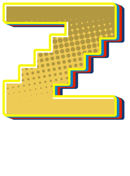 Comic Halftone Alphabet Letter and Number png
