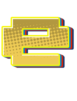 Comic Halftone Alphabet Letter and Number png