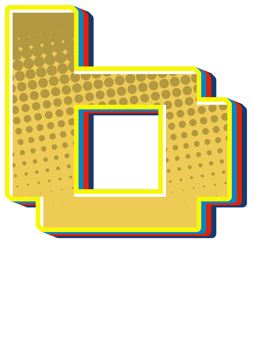 Comic Halftone Alphabet Letter and Number png