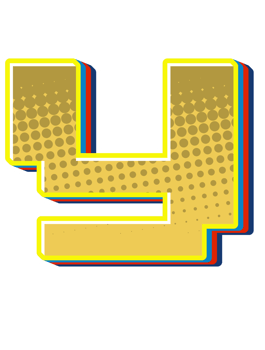 Comic Halftone Alphabet Letter and Number png