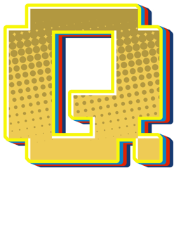 Comic Halftone Alphabet Letter and Number png