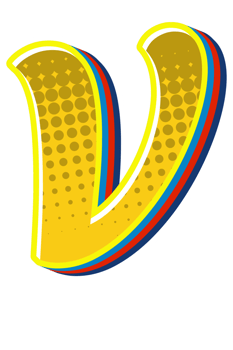 Comic Halftone Alphabet Letter and Number png