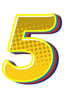 Comic Halftone Alphabet Letter and Number png